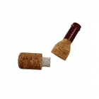 Wooden Usb Drives - Full real capacity usb2.0 usb3.0 eco friendly cork wood bottle shaped usb flash drive with logo LWU261